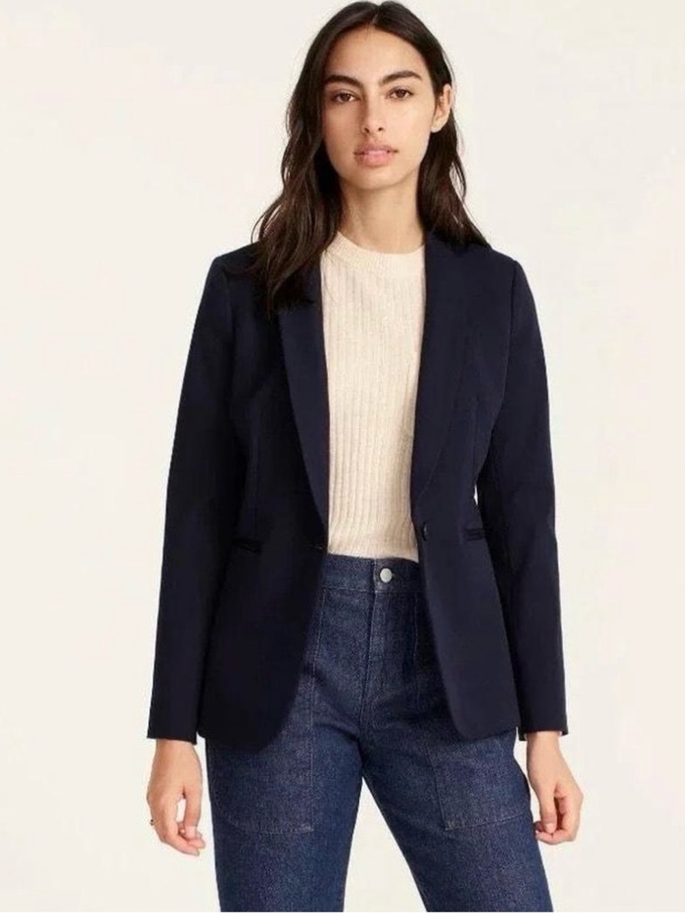 J.Crew Navy One-Button Blazer | Size 12 | EUC